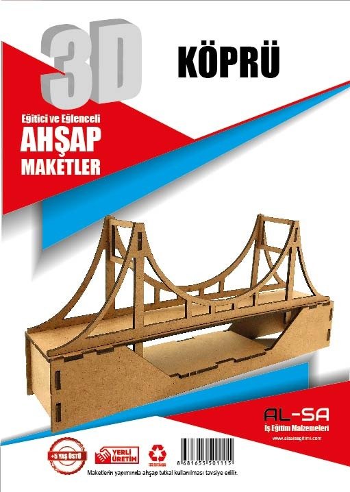3D Ahşap Maket Köprü