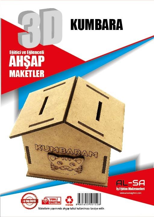 3D Ahşap Maket Kumbara