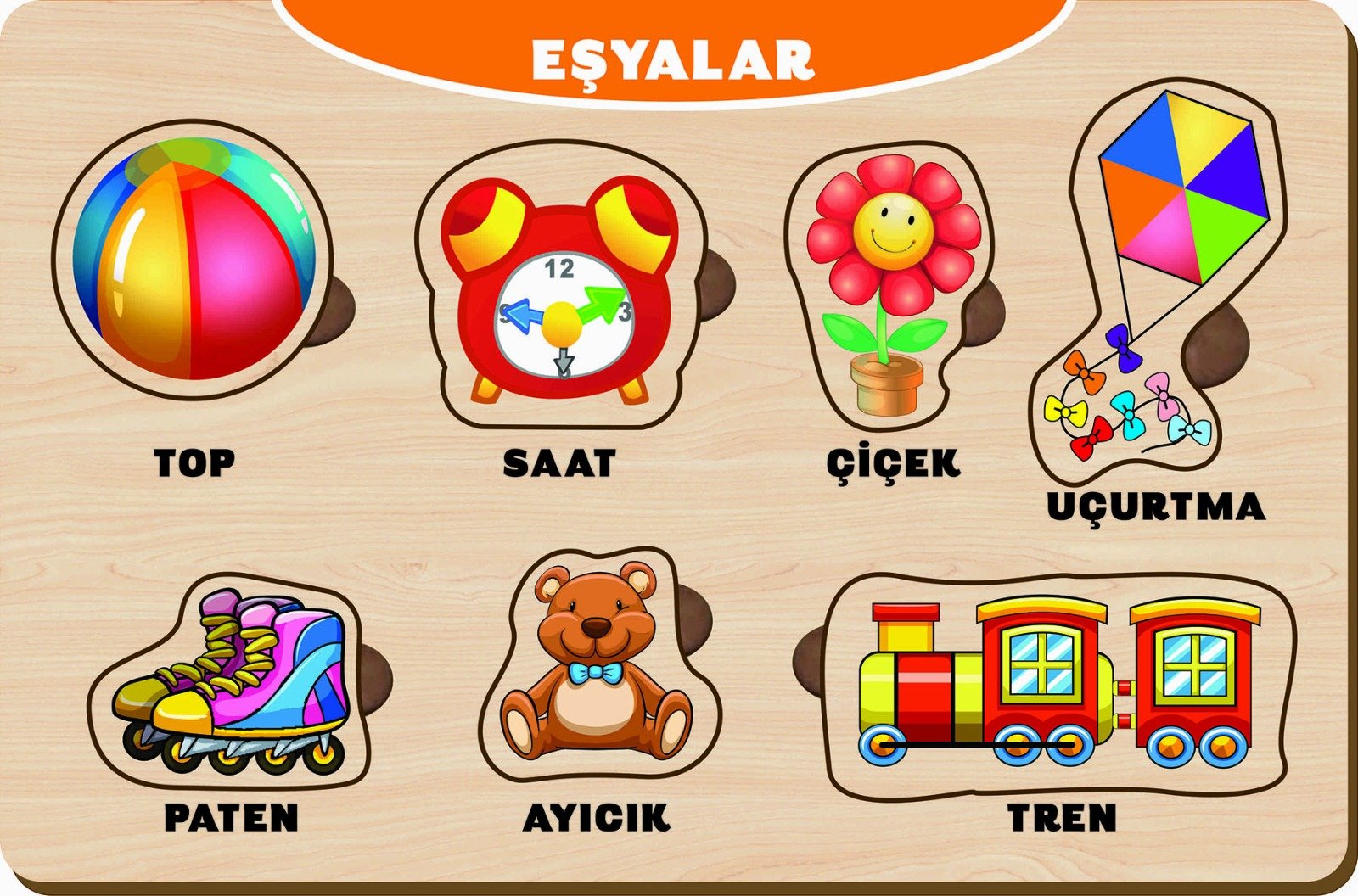 Ahşap Bultak  Eğitici Yapboz Eşyalar