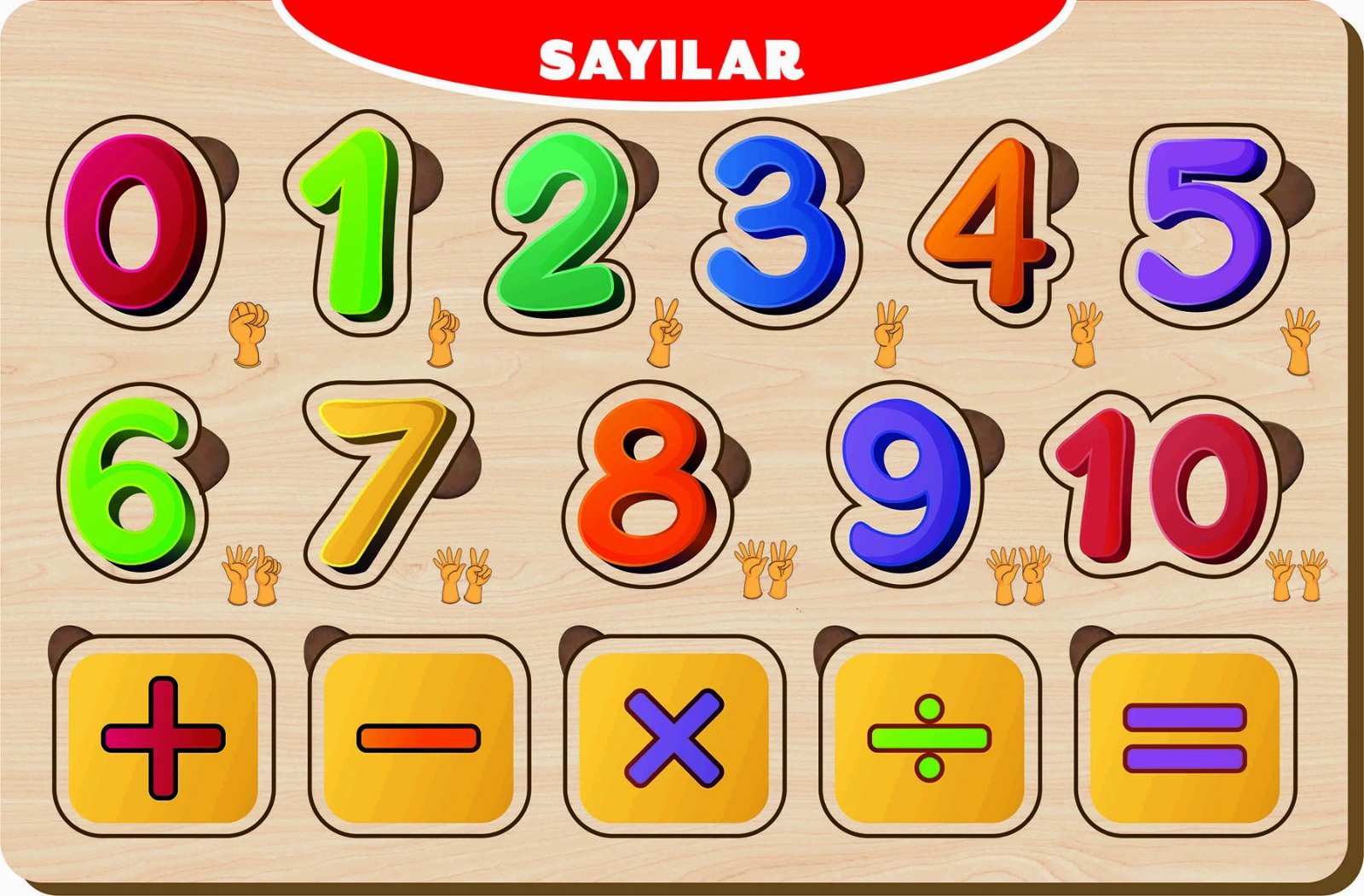 Ahşap Bultak  Eğitici Yapboz Sayılar