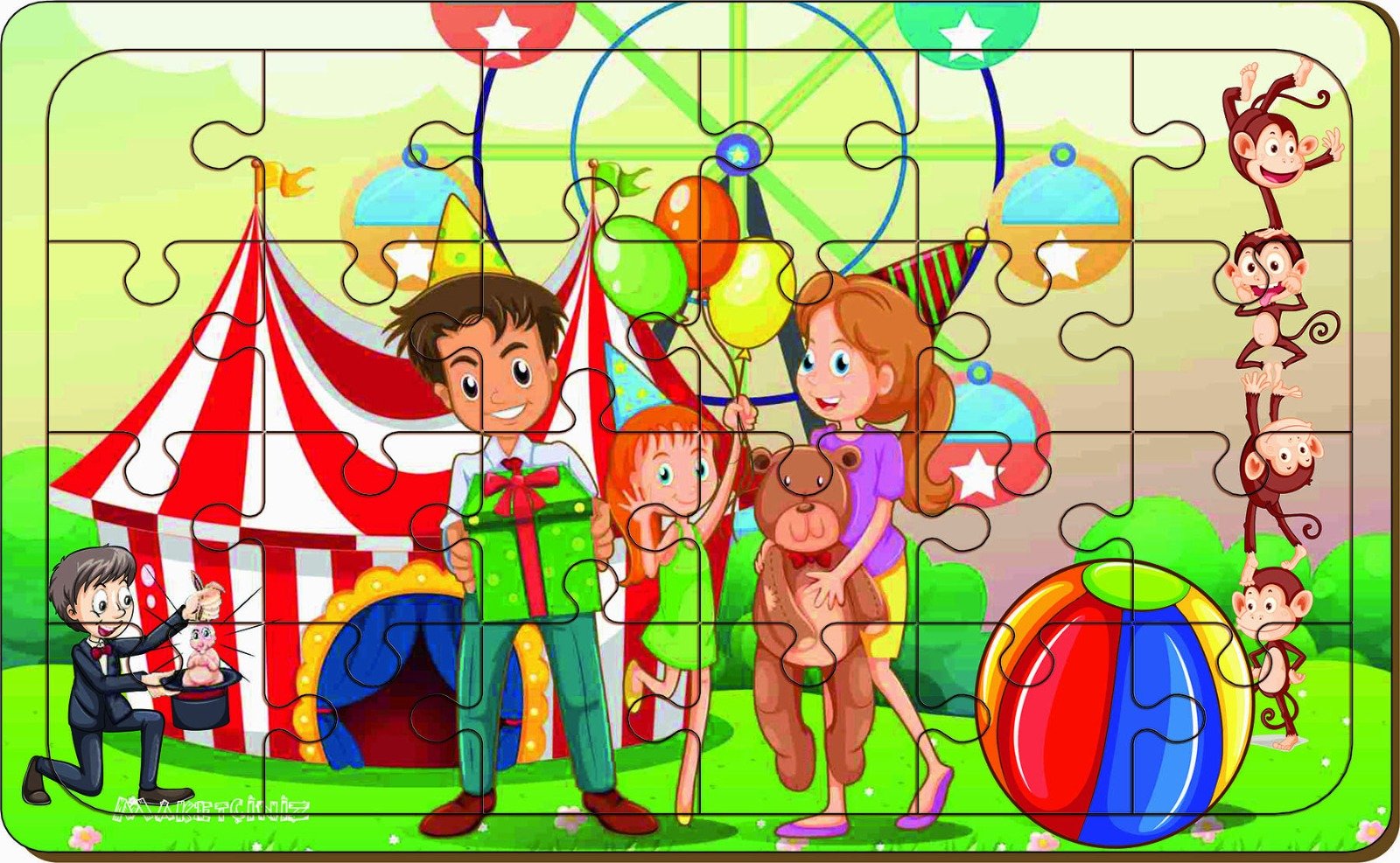 Ahşap Puzzle Aile - 24 Parça